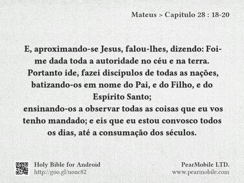 Mateus, Capítulo 28:18-20